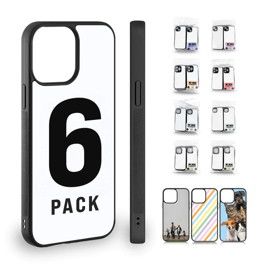 Hogg Sublimation Phone Case Blanks - 6 Pack Sublimation Phone Cases for iPhone 15 Pro Max Sublimation Cases for iPhone 14 and 15 - All Versions 6 Pcs DIY Phone Case White