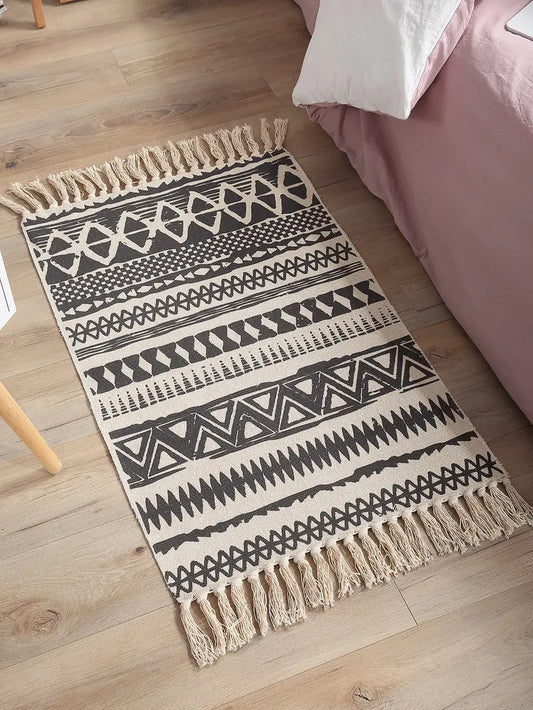 Bohemian Tassel Doormat for Indoor Home Decor
