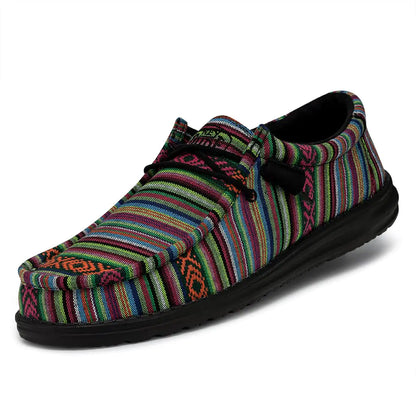 Hey Dude Mens Wally Serape Mesa Verde Size 11| Mens Loafers | Mens Slip On Shoes | Comfortable & Light-Weight